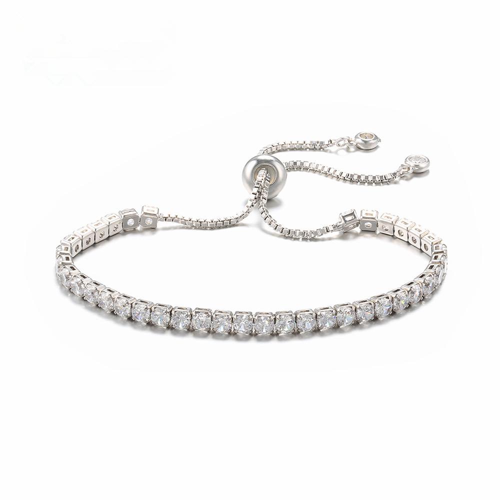 18K Vergoldetes Messing Zirkonia Teenie Halskette Armband, Promotion Beat Lady Luxus Bling Zirkonia Choker, Iced Out 3A Zirkon 4MM Halskette