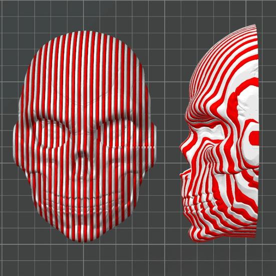Yousheng 3D Printed Skull Ornament Flexible Skull Decoration Pass Through Skull Fidget Toy for Cyberpunk Gothic Themes Lovers