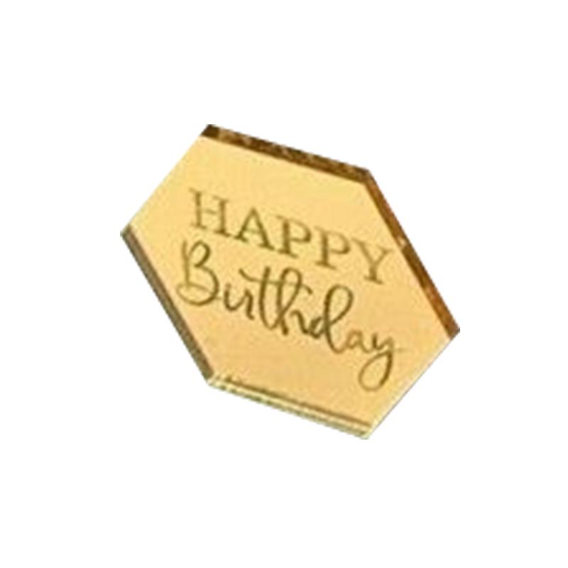 

1 шт. Украшение для торта на день рождения, акриловые шестигранные топперы для торта, подарок на день рождения, декор, аксессуары для кексов и десертов