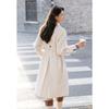 Mokana Women's Elegant Belted Long Trench Coat