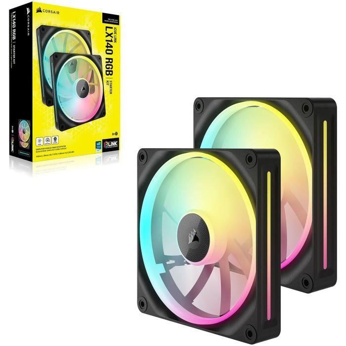 Refroidissement PC - CORSAIR - CO-9051028-WW - Kit de démarrage ventilateurs iCUE LINK LX140 RGB Dual Fan