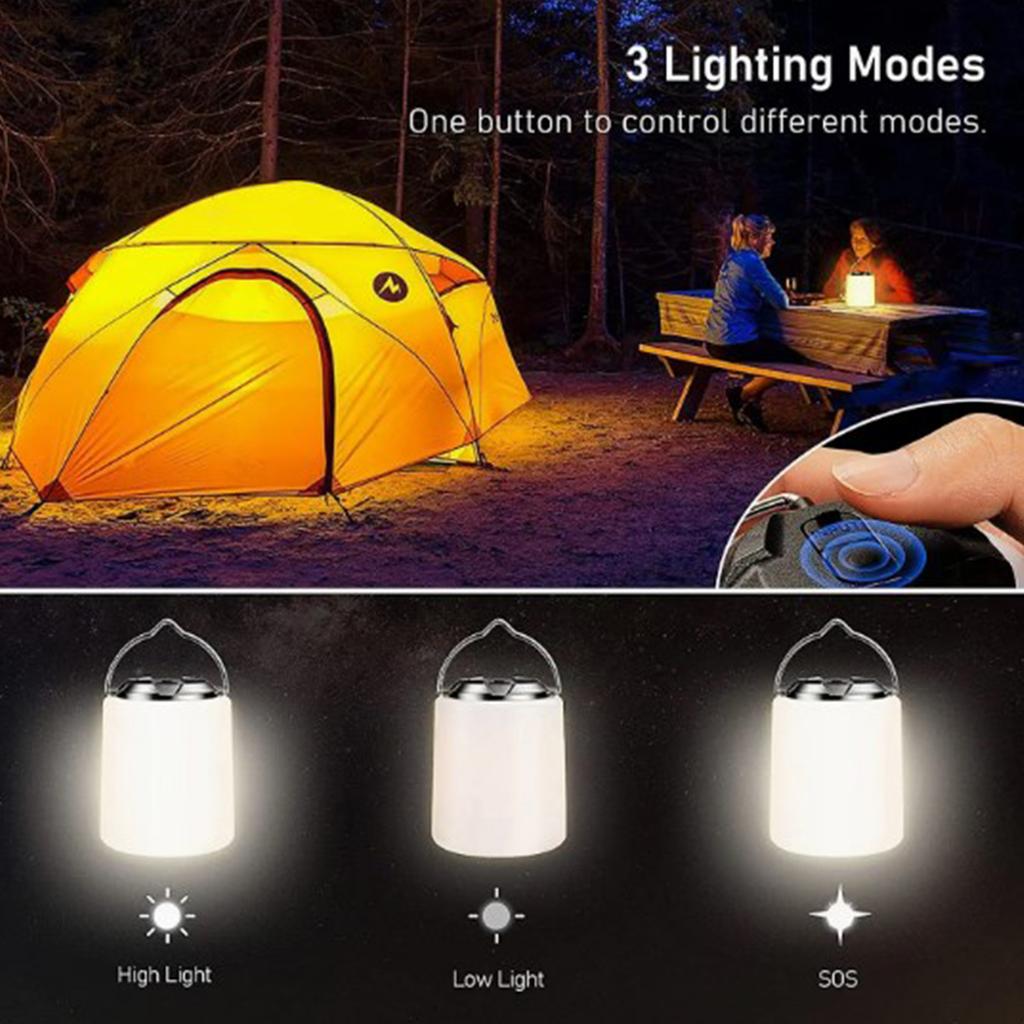 Tent Camping Light Matte Soft Light Lampshade Rechargeable Camping Lantern Portable Tent