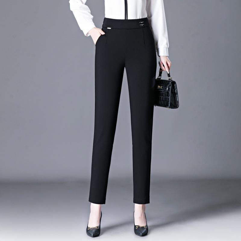 

Весна 2025 Эластичные брюки-шаровары с эластичной талией для женщин среднего и пожилого возраста 27/80-95 lbs чёрный