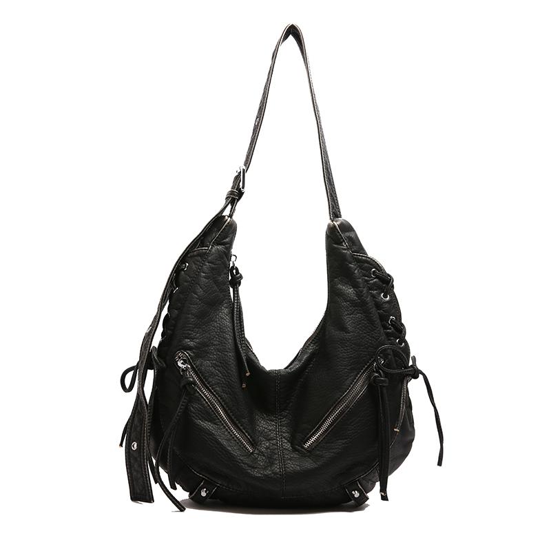 Retro Shoulder Bag, Women's Trendy Fashion and Simple Korean Tote Bag, Casual Large-capacity Shoulder Bag.