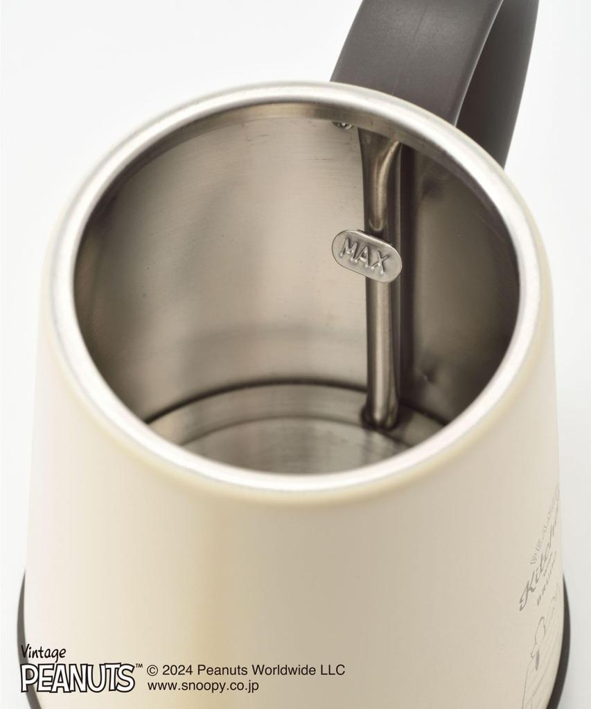 BRUNO PEANUTS Electric Kettle, 1.0L Capacity, Automatic Power-Off, Boil-Dry Prevention, Cute Stainless Steel Daily Kettle, Snoopy Design, BOE072-ECRU