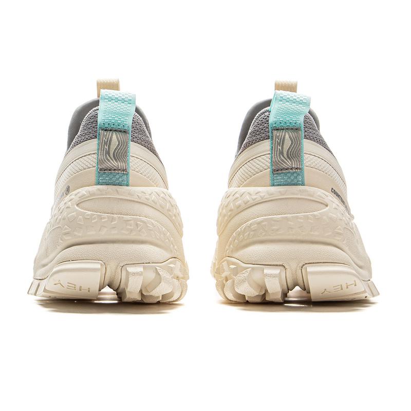 new LiNing CF Tracing, Forest Environment Low Top Hiking Shoes Women's Beige Gray
