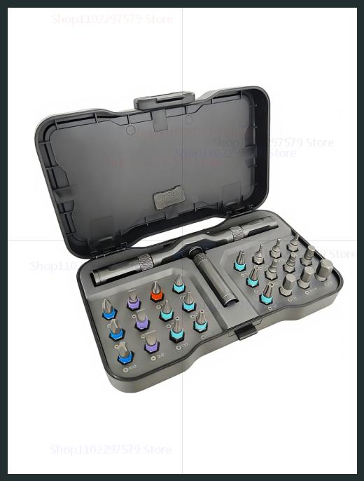 

24-in-1 Multifunctional Screwdriver Ratchet Wrench Set Magnetic Tips Home DIY Repair Tools Kit for Automotive Electronics