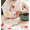 BAYB Infant Self-directed Baby Food Waterproof Long Zipper Bib Long Sleeve Type, Beige Paprika, 1 Piece, 1 Piece