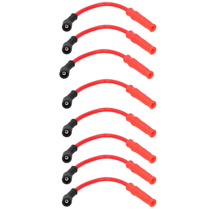 8pcs 0.4in 10.5mm Ignition Spark Plug Wires Cable Ultra-Low Resistance for Chevrolet Silverado/Tahoe 4.8 5.3 6.0 Vortec Engines