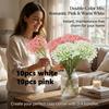 5 Bunches of Artificial Baby's Breath, Pink White Flowers, Realistic Touch Simulation Flowers, Centerpieces for Anniversaries