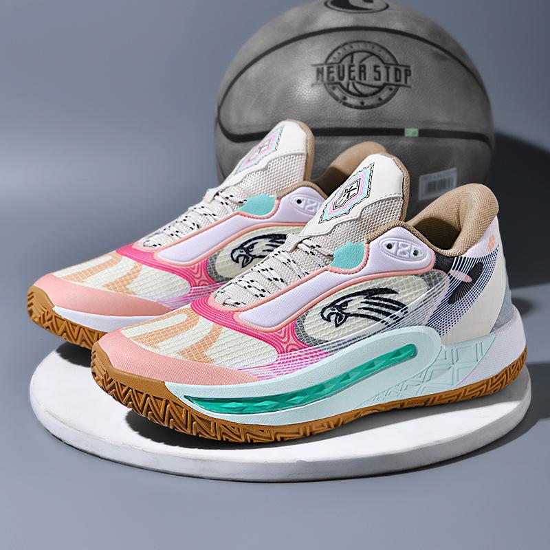 Luminous Color Basketball Shoes Low-top Wear-resistant and Non-slip Professional Practical Sports Shoes Rubber Outsole Friction Has Sound