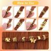 Dreadlock Accessories Bulk Set Alloy Spiral Braid Clips Gold Silver Colors Diy Festival Party Hair Jewelry Unisex Styling Kit