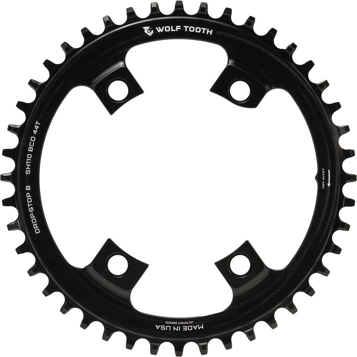 

Wolf Tooth 110 BCD Chainring for Shimano 4 Bolt 110 x 40T Chainring - чёрный