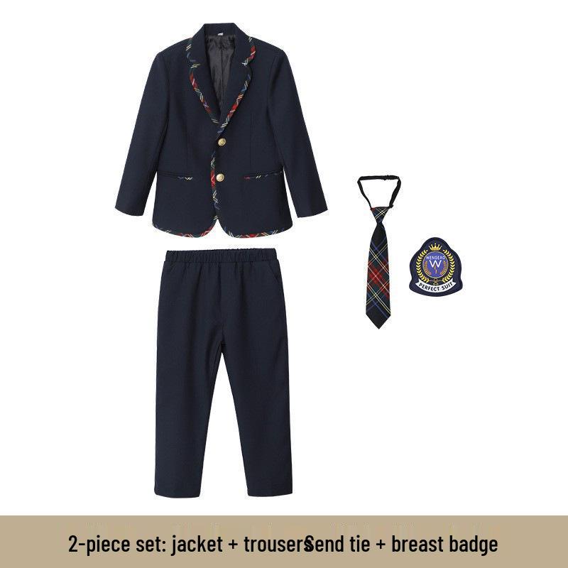 Children's British-Style School Uniform: Spring/Autumn Kindergarten & Primary Performance Formal Wear Set