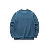 Anta Solid Color Logo Print Pullover Round Neck Long Sleeve T-Shirt Men Tops Blue 152117721-4