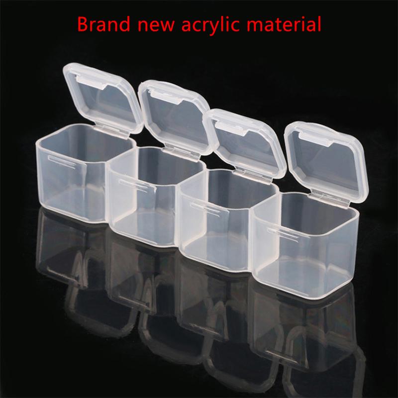 28 Compartment Adjustable Clear Plastic Storage Box For Jewelry Earrings Beads Screws Small Accessories Storage Box