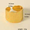 Luxury Non-Fading Drip Oil Open Ring - European and American Style Stainless Steel Statement Jewelry