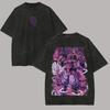 Majin Buu T Shirt Men Acid Wash Oversized Anime Kid Buu Purple Cotton Vintage Gym Streetwear Evil Form Graphic Back Tee Top
