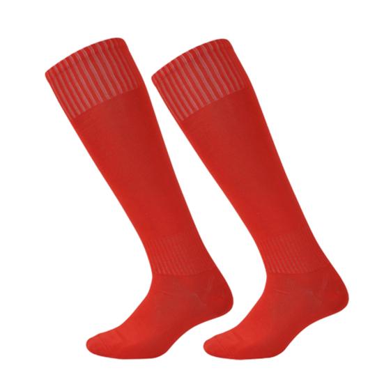 Solid Color Teenager Adult Football Soccer Training Men Sports High Tube Socks