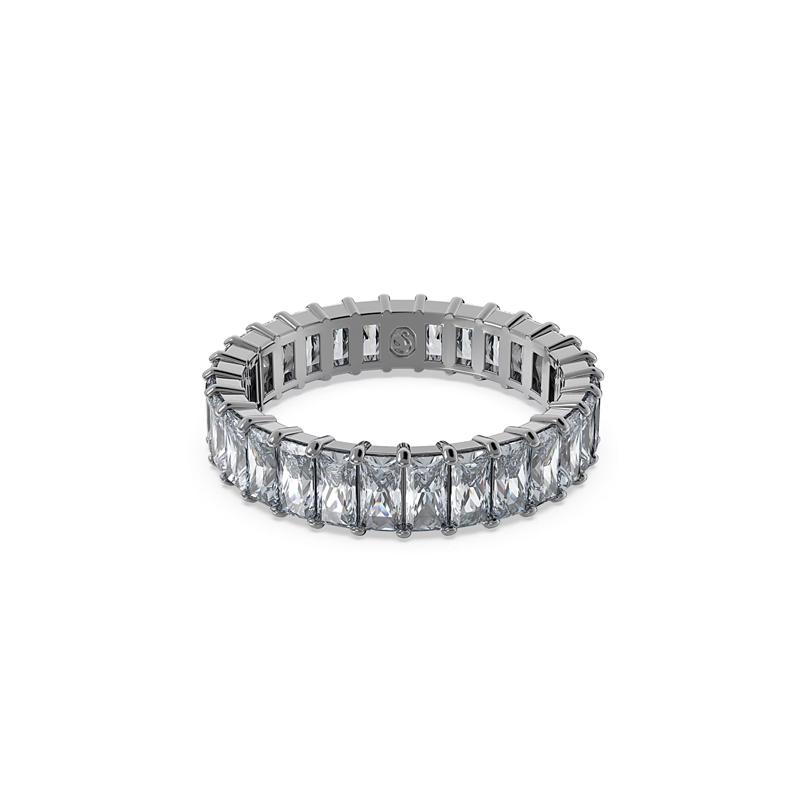 Swarovski Matrix rectangular cut synthetic cubic zirconia (rhinestone), artificial crystal ring for women 5648918