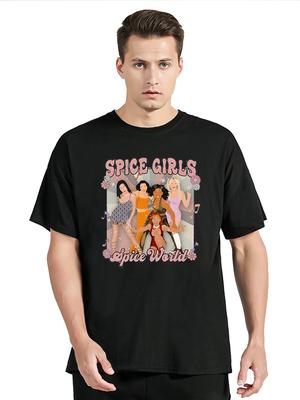 New Spice Girls Women's Unisex T-shirt Fashion Movie Art Cartoon Character Graphic T Shirt Clothing Oversized Tops Tees
