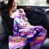1pc Cute Rabbit Planet Printing Lightweight Flannel Blanket, Comfortable and Warm Blanket, for Camping Sofa Bed and Couch Office, Gift