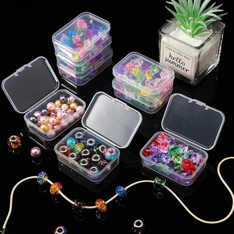 Mini Plastic Box Rectangular Box Translucent Box Packing Case Storage Dustproof Durable Strong Jewelry Storage Casket Container