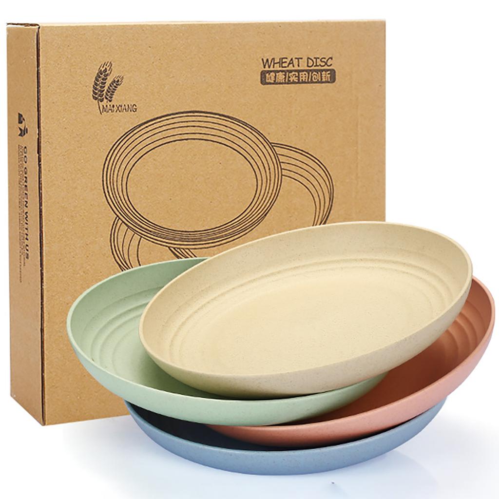 High Grade Wheat Straw Dinnerware Set Children's Unbreakable Dishes Tableware Fork Spoon Chopsticks Bowls Cup Dish Camping Set
