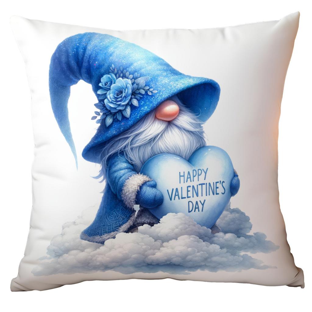 Valentinstag Kissenbezug Blau Aquarell Zwerg Kleiner Mann Kissenbezug Zuhause Sofa Kissenbezug