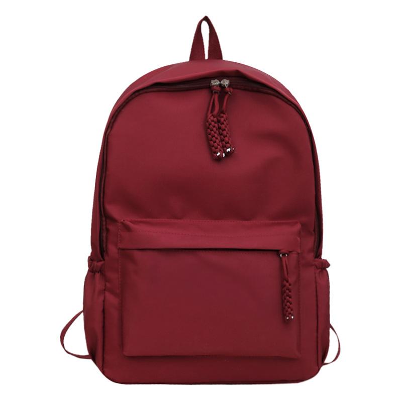 

Korean version of student schoolbags, versatile and simple, forest solid color small backpacks, small fresh collegiate style mini casual backpacks красный
