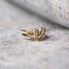 New Ttrendy Heart Rings for Women Simple Double Color Heart Ring Wedding Anniversary Gift