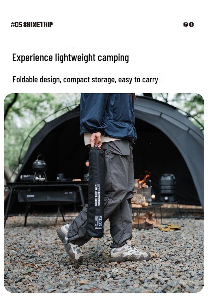 Mountain Fun ShineTrip Ultra-light Tactical Folding Aluminum Stool with Storage