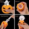 Pumpkin Pinch Toys 12Pcs Pop-up Ghost Squeeze Toy, Stress Relief Head Sensory Toy Creepy Fidget for Party Favors