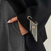 2026 Exaggerate Long Tassel Chain Brooch Women Handmade Beaded Many Layer Chain Multi Functional Fixed Pin Pants Clothes Decor