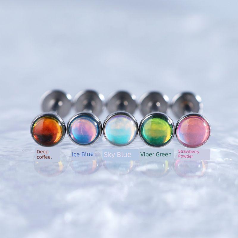 

16G Shinma Милый Пирсинг Ювелирные Изделия Лабрет [4mm diameter] Viper green one