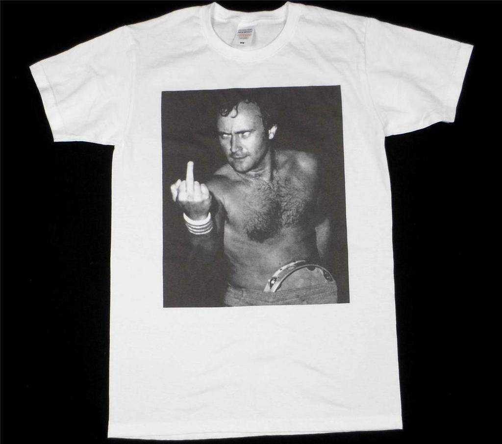 Phil Collins White T-shirt sizes Small-3XL
