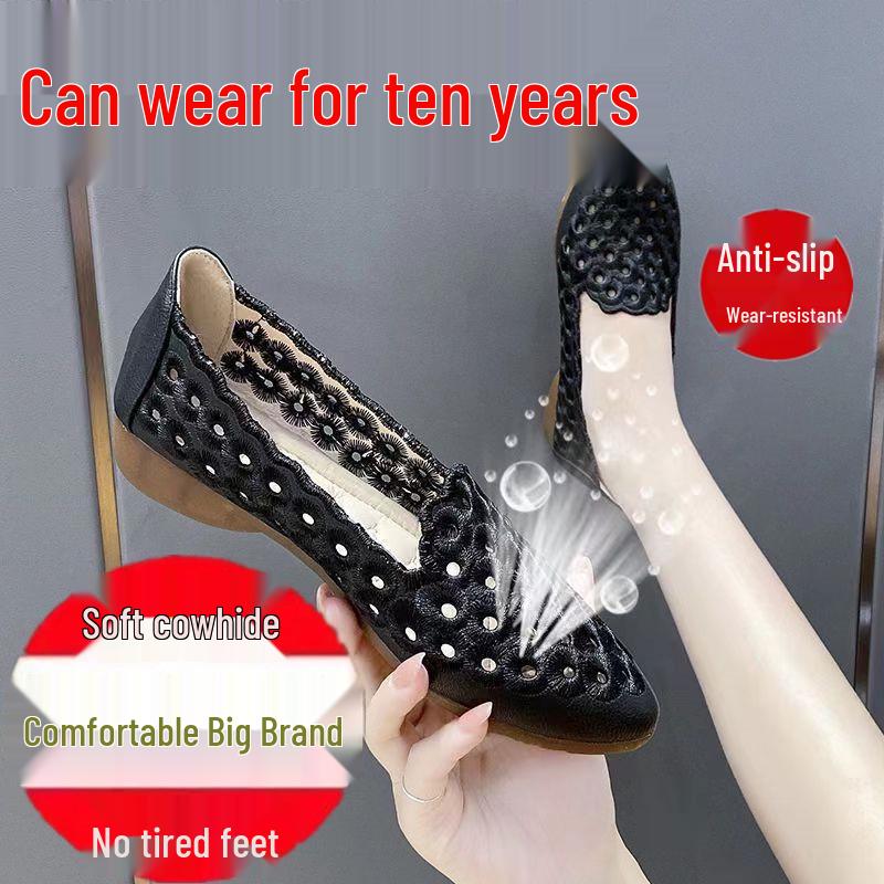 Women's 2025 Wear-resistant Summer Slip-on Sandals - Anti-odor, Breathable, Lightweight Flats