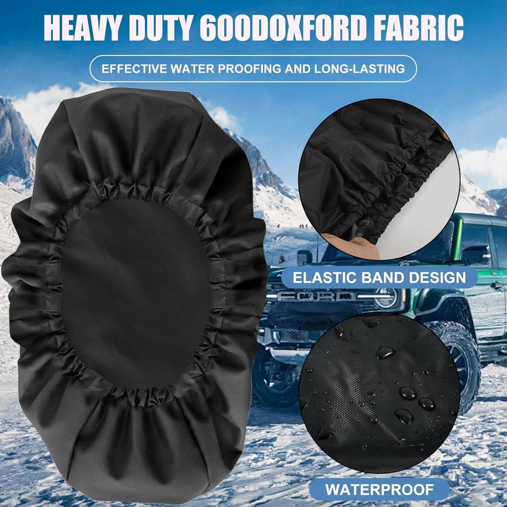Winch Cover, New Upgrade Heavy Duty 600D Oxford Fabric Winch Covers For 8500-17500 Lbs Electric Winch, Waterproof Dustproof Sunproof UV Resistant