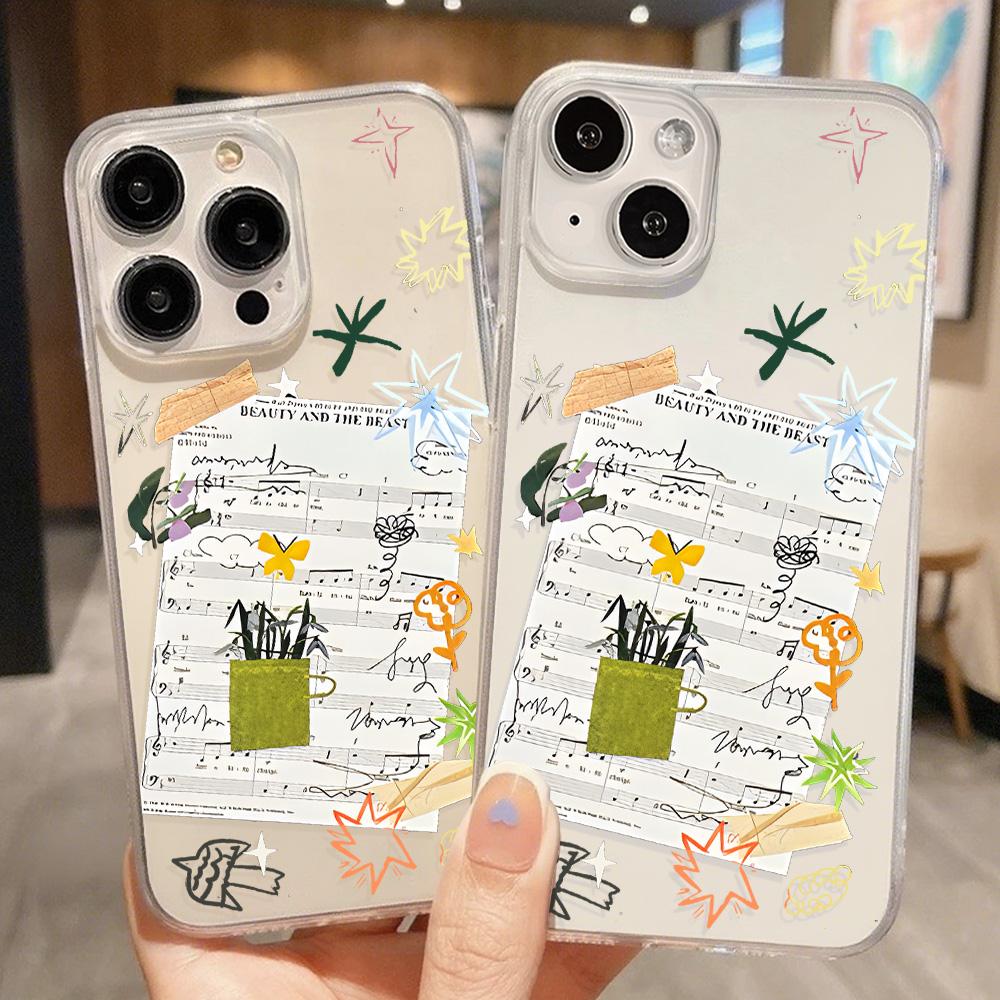 Acrylic Phone Case for iPhone 11 12 13 14 Pro 12 14 16 Pro Max for Samsung A16 A36 A56 S24 FE High-quality Painted Anti-fall Mobile Phone Case