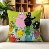 BBarbapapa Whole Family Cute Cartoon  Pillow Case Square DoubleSided Sofa Cushion Cover Bedroom Bedside Pillow