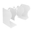 Bookends Retractable Flexible Cute Simple White Large Slim Design Metal Material Office Book
