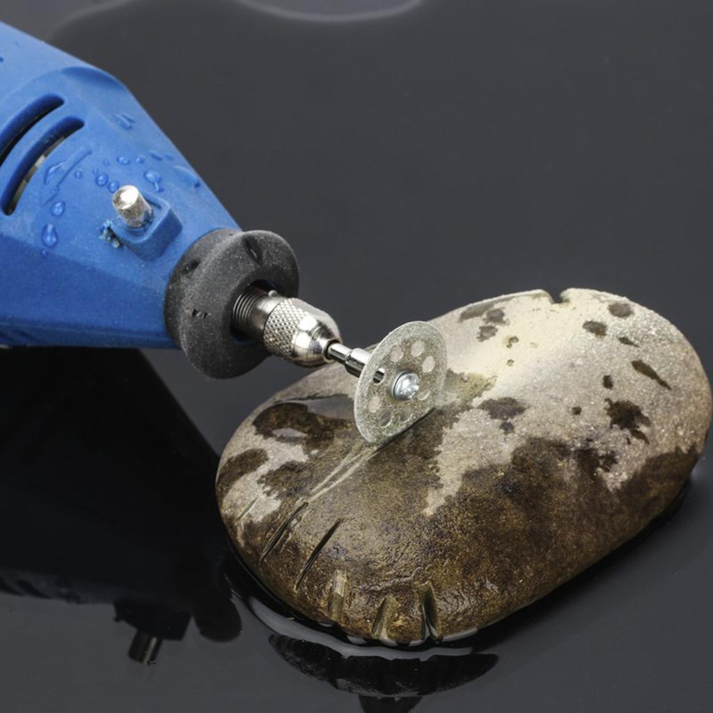 31 Piece Diamond Cutting Discs 22mm Diamond Blades Mini Wheel Circular Saw Blade Glass Cutting Discs with Mandrel