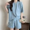 Women's Casual Summer Two-Piece: Stylish, Lightweight Short-Sleeve Top & Shorts Set
