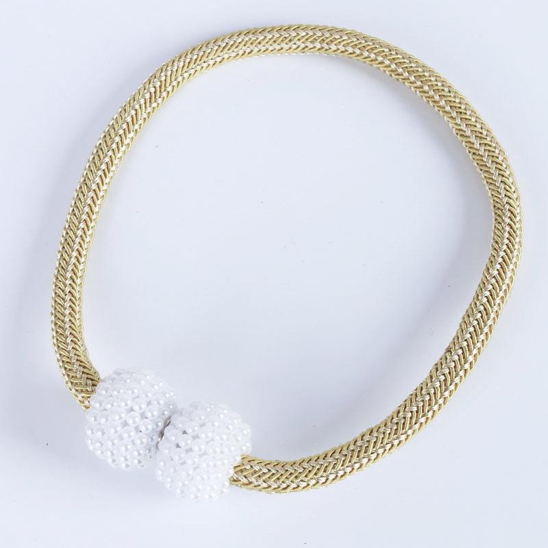 3Pcs Simple Home Magnetic Curtain Tieback Hook Magnetic Buckle Strap Tie Rope Wild Free Punch Bedroom Living Room Curtain Buckle