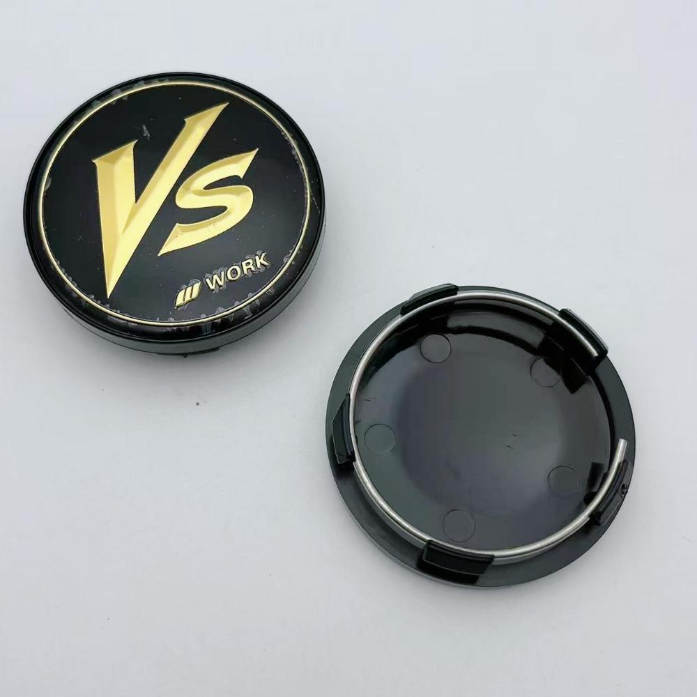 4pcs 58MM (I.D 54MM) VS W Work Logo Emblem Car Wheel Center Caps Car Accessories for Wheels Rim Hub Hubcaps Cnetre Cover Replace