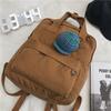 Vintage Men Women Cotton Canvas Backpack College Students Large Capacity Laptop Books Bag Casual Travelling Commuting Backpacks