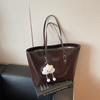 Premium sense large-capacity bag women's new fashion commuter shoulder bag college student portable tote bag
