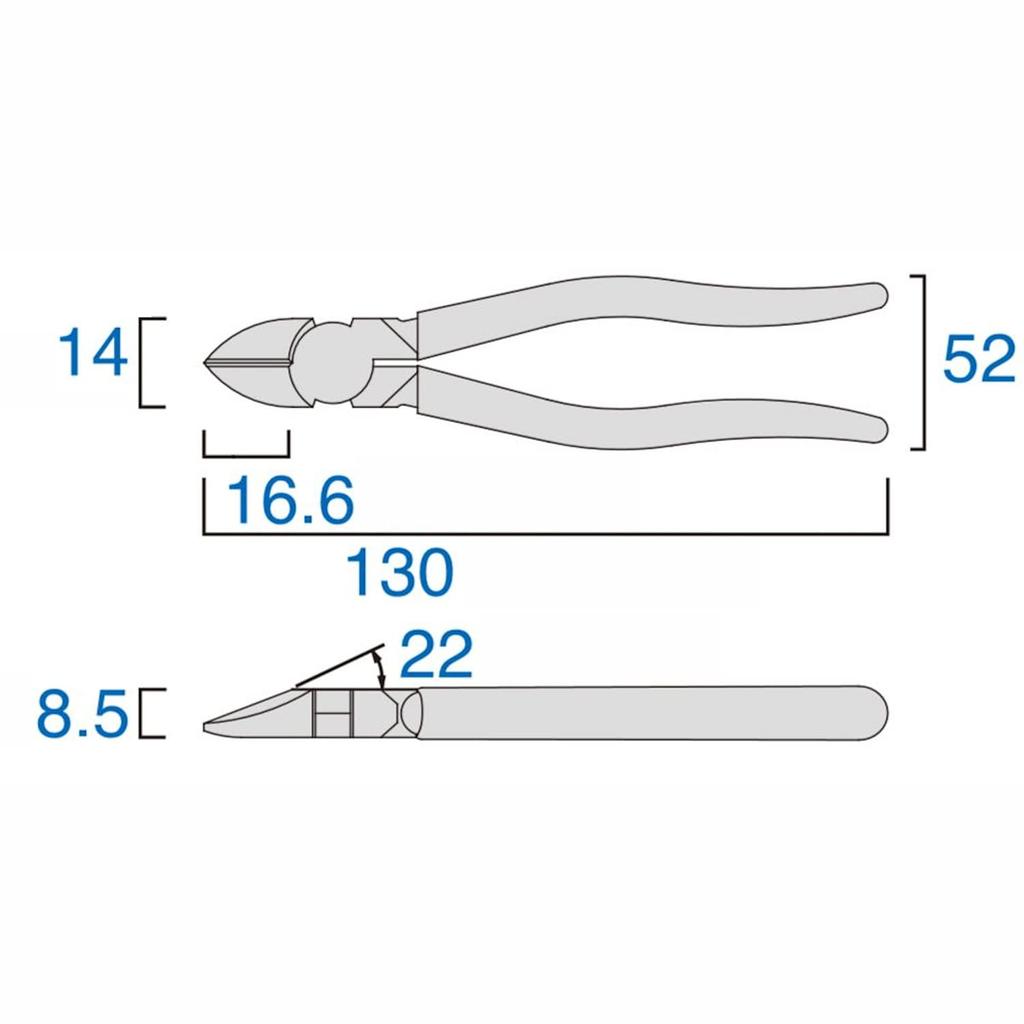 Fujiya JIS Heavy-Duty Nippers, Standard, 150mm, 70-150