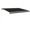 Auvent rétractable - MAISON EXCLUSIVE - Auvent automatique 450×350 cm - Anthracite - Cadre alu anti-rouille - Tissu polyester PU