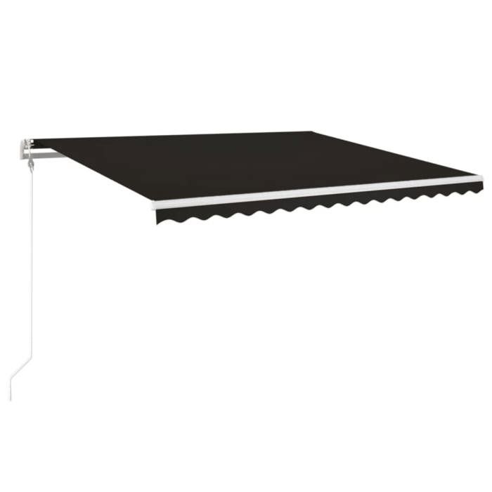Auvent rétractable - MAISON EXCLUSIVE - Auvent automatique 450×350 cm - Anthracite - Cadre alu anti-rouille - Tissu polyester PU